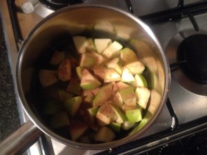 Stewing apples - sweet smell of cinnamon