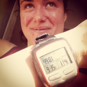 Just under 10km in just under 5o mins!