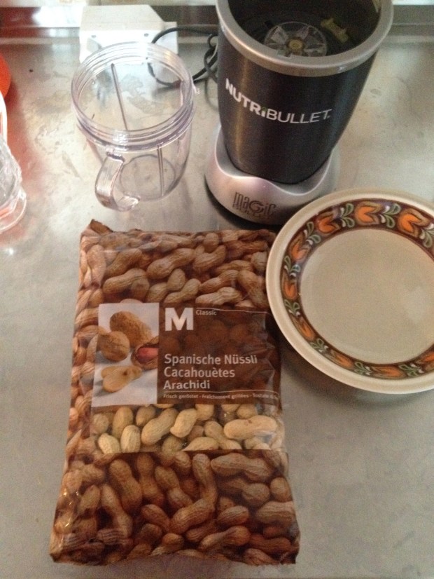 A bag of Migros’ finest peanuts; they were the cheapest and most untouched