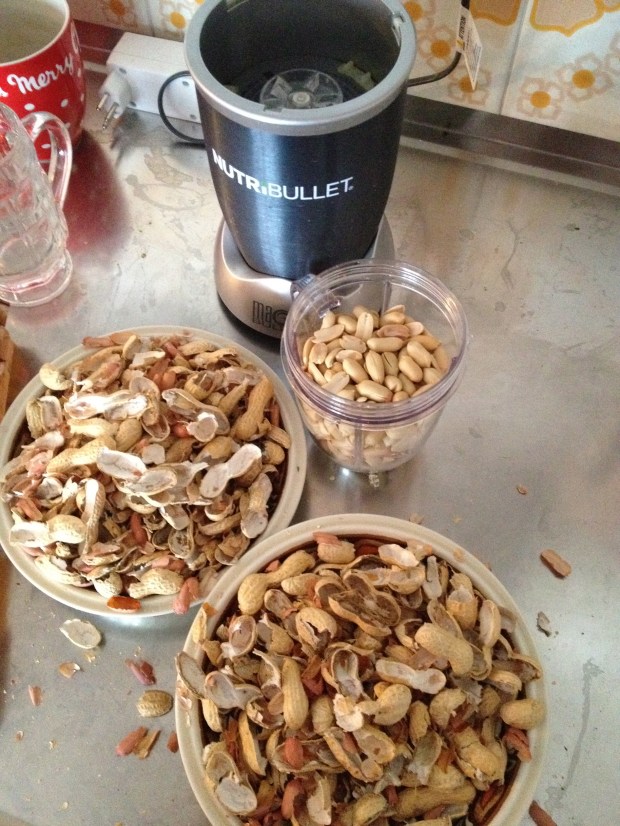 After more time than I am willing to disclose, I had a small cup full of peanuts