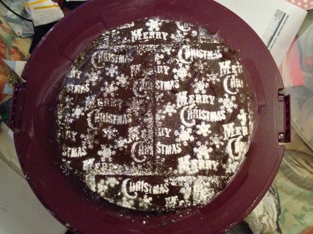 Christmas chocolate orange cake