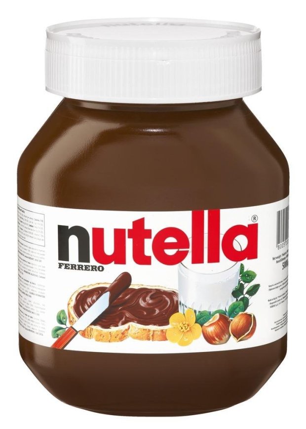 The traditional jar of Ferrero's Nutella