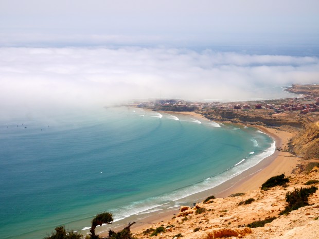 Looking down on to the bay in Imsouane that we had surfed in that morning