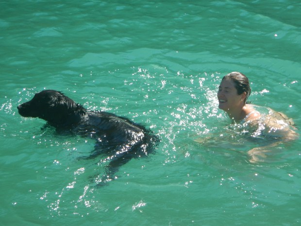 Marmite stayed for two weeks. He was not a fan of our very hot flat, or the heat in general, but thought the swimming leg of a triathlon was something he'd excel at.