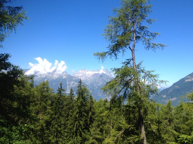 I spy Les Dents du Midi. We can see the other side of them from the chalet at 'home' in Les Gets.