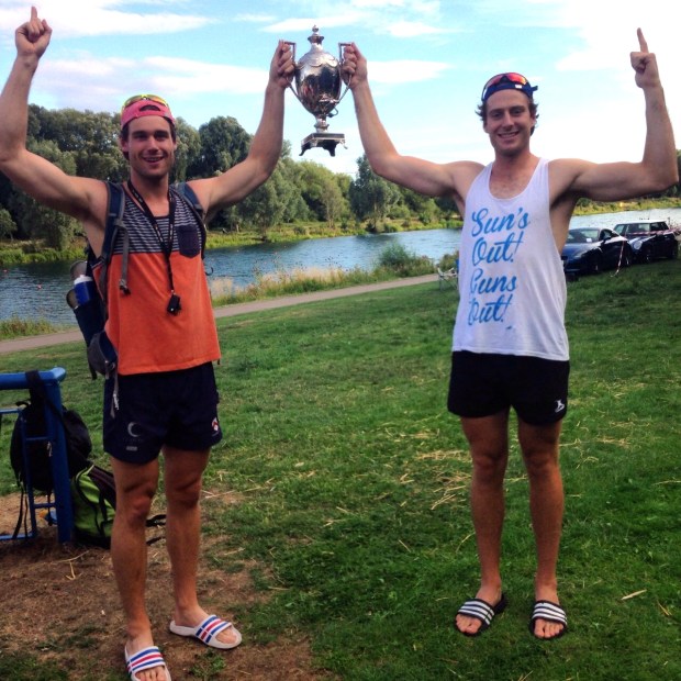 George & Jon who rowed to victory